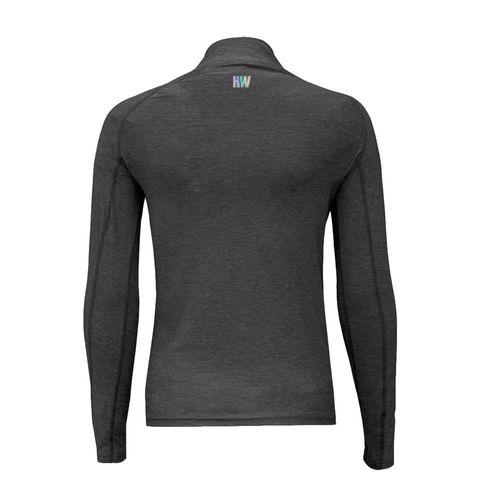 Polera Dry Fit Hw Manga Larga Mujer Dark Grey - hwwear